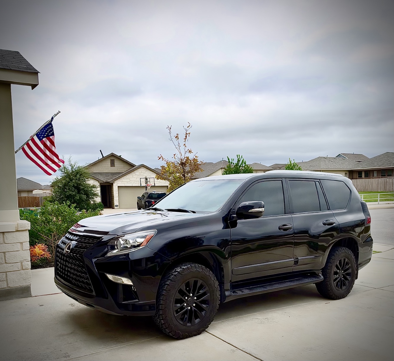 Black Lexus GX 460 on the driveway